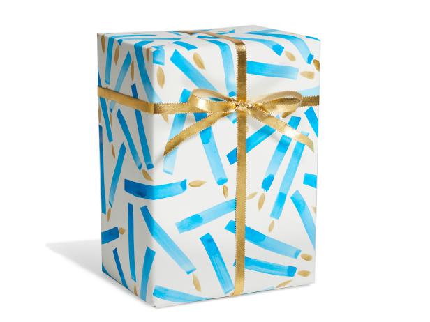 DIY Painted Hanukkah Gift Wrap
