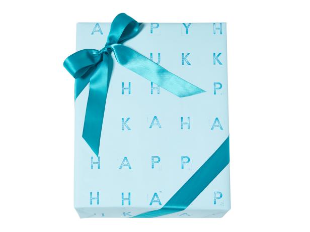 Hand-Stamped Hanukkah Gift Wrap