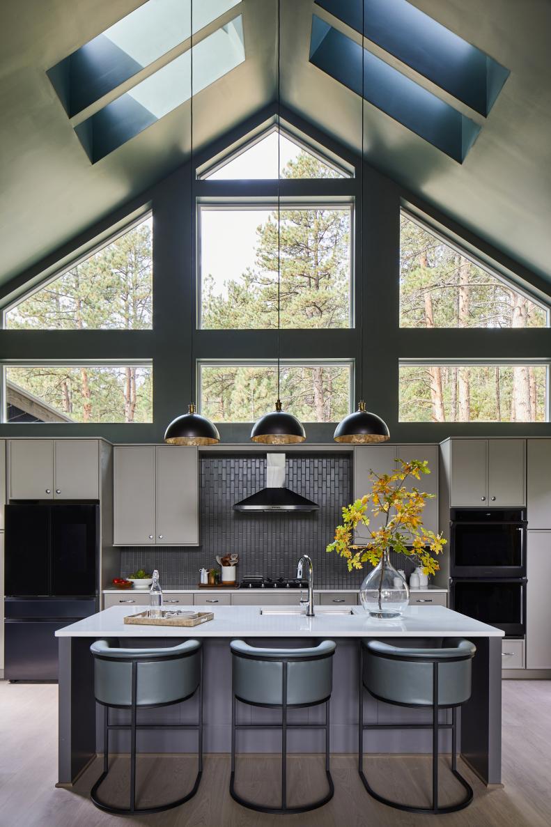 Modern Kitchen With Skylights
