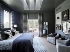 Blue Gray Bedroom With Deck