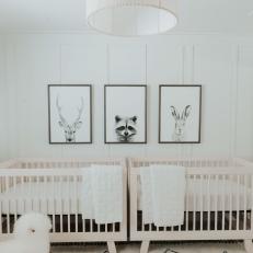 White Nursery With Two Cribs