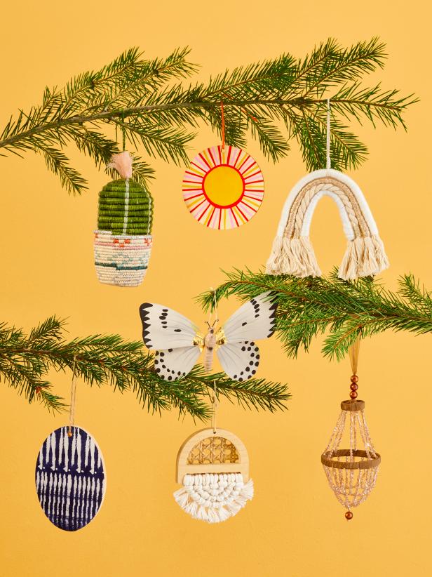 Artsy, Boho Holiday Ornaments
