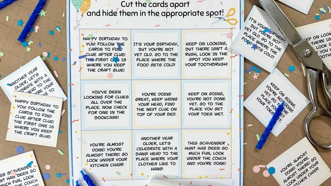 Free, Printable Birthday Scavenger Hunt for Kids | HGTV free-printable-birthday-scavenger-hunt-for-kids-hgtv