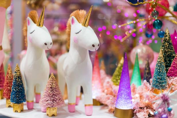 Rainbow Unicorn Ornament - Glitterville Studios