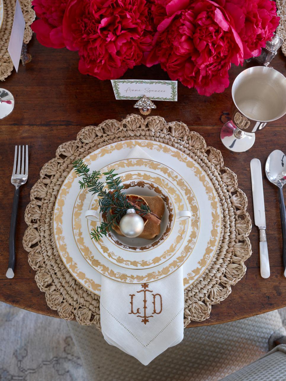 Luxurious Place Setting in Atlanta Holiday Showhouse Display HGTV