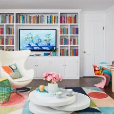 A Bright a Colorful Family Room