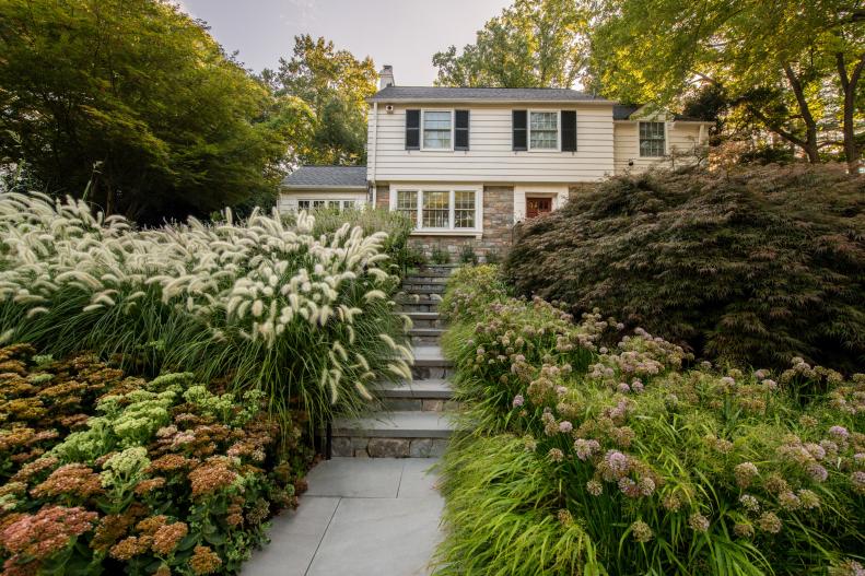 Front Garden and Stone Steps