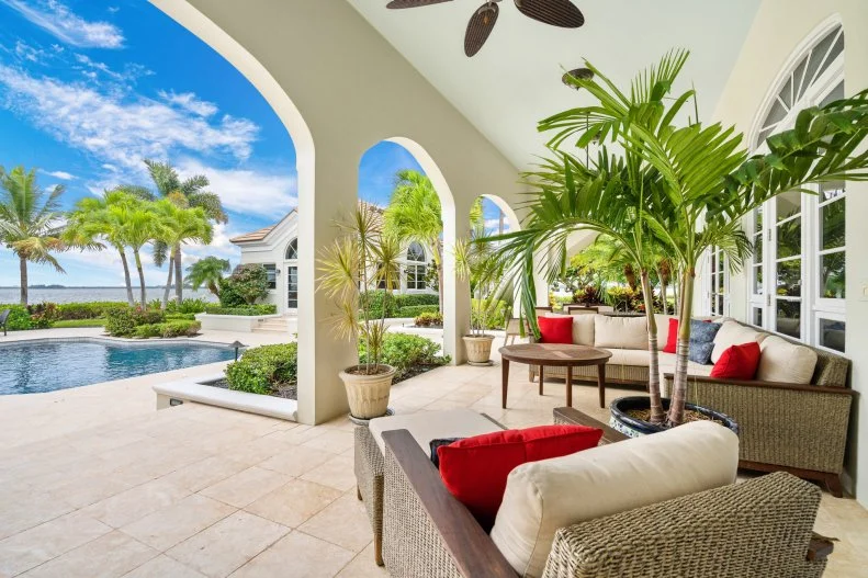 Inviting Loggia With Outdoor Living Room