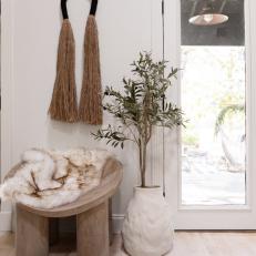 Wall Hanging and Wood Chair