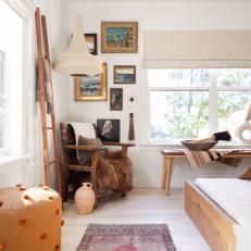 Eclectic Sitting Area With Ladder
