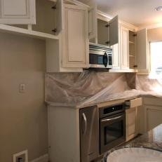 Before: Kitchen With Dated Cabinets