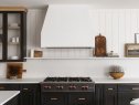 Black and White Kitchen and Cooktop