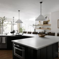 Contemporary Kitchen With C Shaped Island