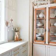 French Country Kitchen With White Pitcher
