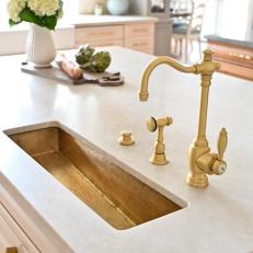 Gold Kitchen Sink and Faucet