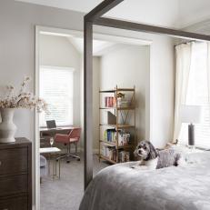 Gray Bedroom With Canopy Bed