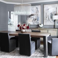 Elegant Gray Dining Room