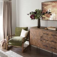 Wooden Furniture in Bohemian Bedroom