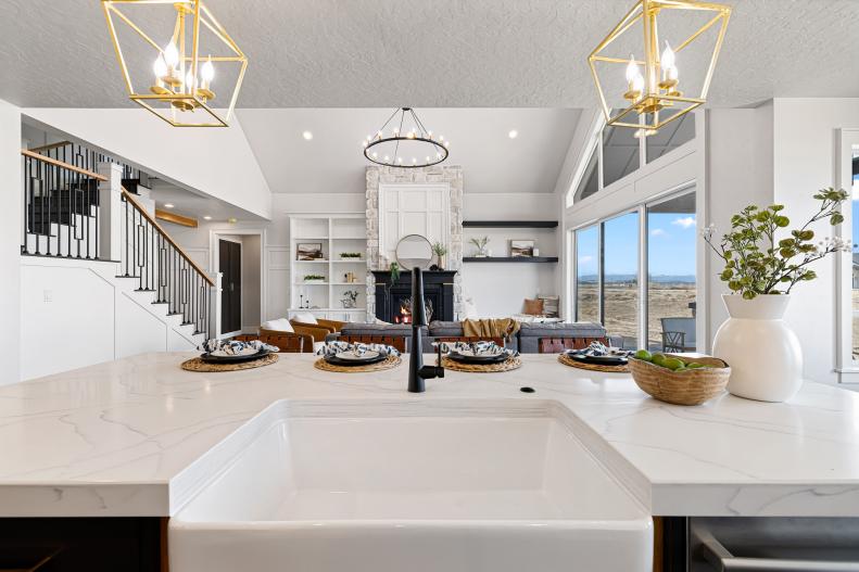 Kitchen Island and Sink