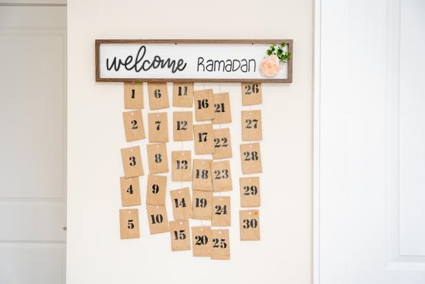 Welcome Ramadan Advent Calendar Hangs On Wall