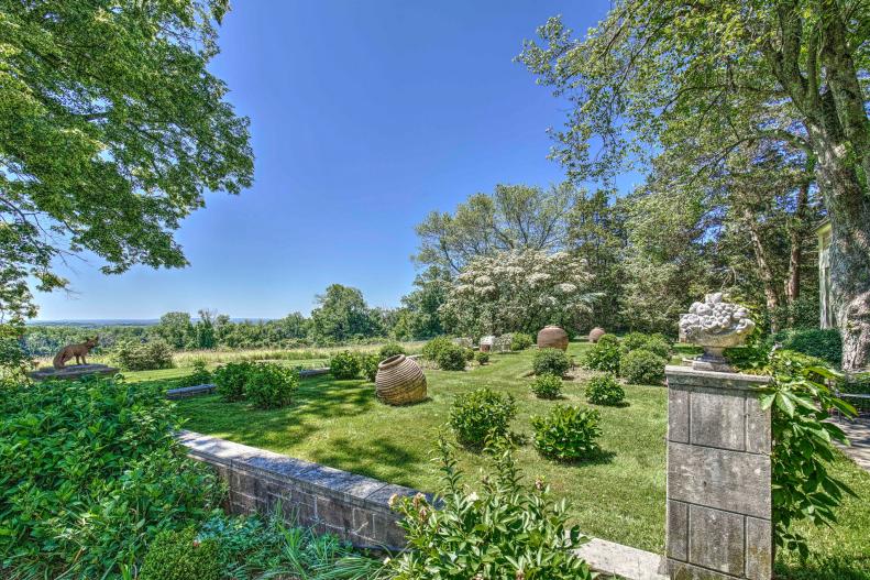 Garden and Fox Sculpture