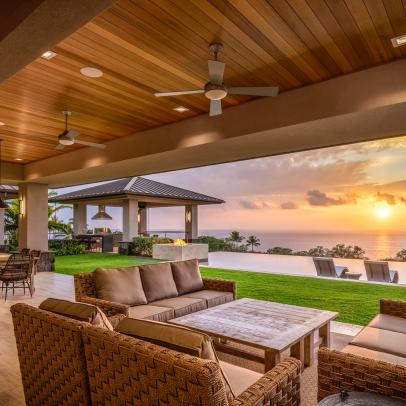 Lanai Sitting Area With Sunset View