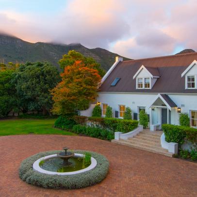 South African Home Front Exterior With Mountain View