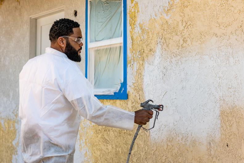 Anthony Anderson, along with Drew and Jonathan Scott, renovate the home of Anthony's brother Derrick, as seen on Celebrity IOU.