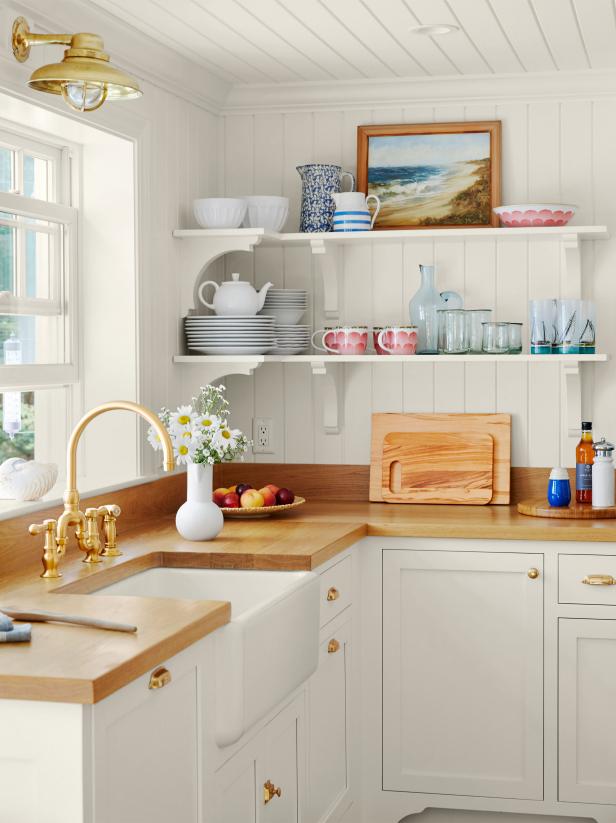 Coastal Kitchen With White Shiplap