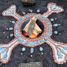 Mandala-Style Sunken Fire Pit