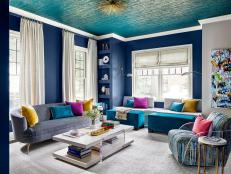 Eclectic Multicolor Living Room