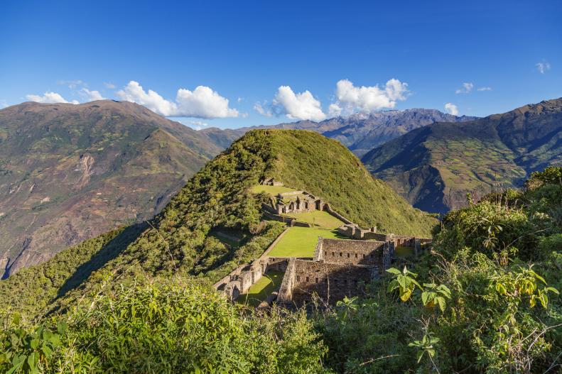Choquequirao Ruins in the Sacred Valley in Peru