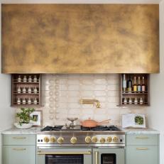 Gold and Green Kitchen With Spices