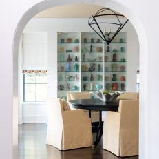 Contemporary Dining Room With Multicolored Vases