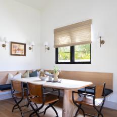 Contemporary Breakfast Nook With Director's Chairs