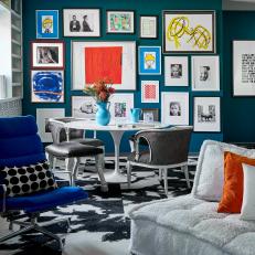 Playful, Eclectic Living Space With a Gallery Wall