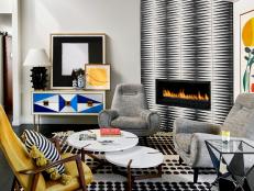 Eclectic, Midcentury-Style Living Room