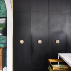 Sleek Black Cabinets in Modern Kitchen