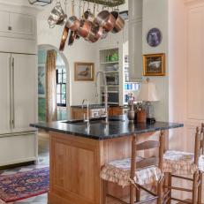 Country Kitchen With Marble Countertop