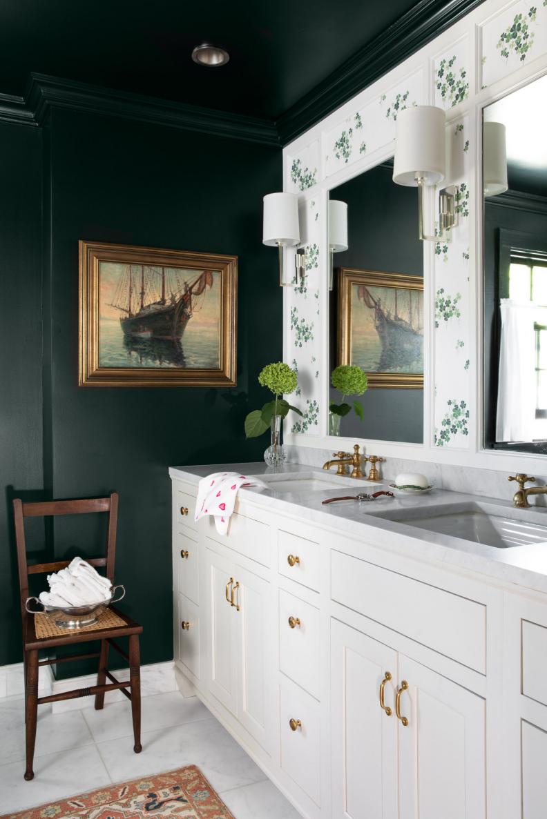 Green French Country Bathroom