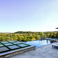 Patio and Pool With Hill View