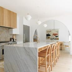 Contemporary Scandinavian Eat In Kitchen With Island