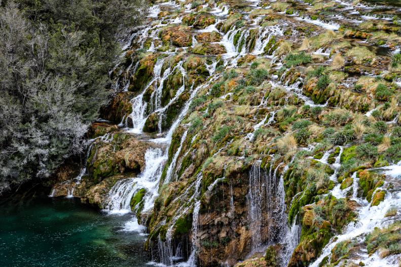 Waterfall in Huancaya Natural Refuge Near Lima