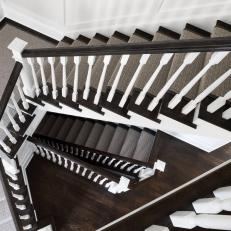 Black and White Contemporary Staircase