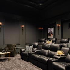 Dark and Moody Modern Home Theater