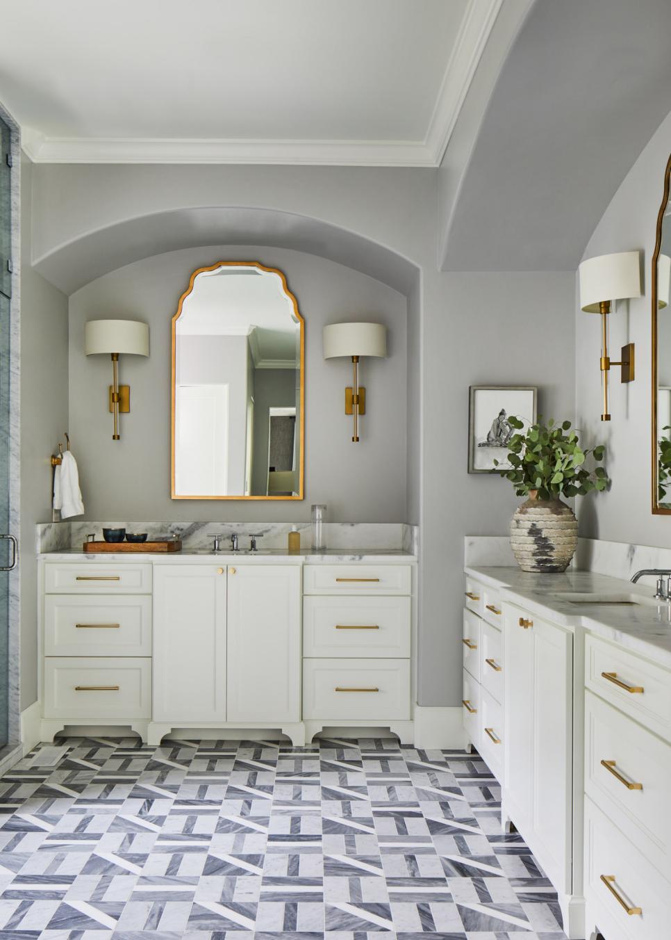 Contemporary Bathroom With Bronze Hardware HGTV