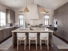 Sophisticated Neutrals Fill This Updated Contemporary Kitchen