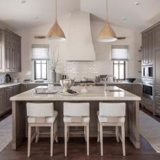 Sophisticated Neutrals Fill This Updated Contemporary Kitchen
