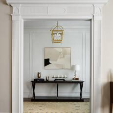 Open Doorway and Black Console Table