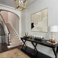 Hall With Black Console Table